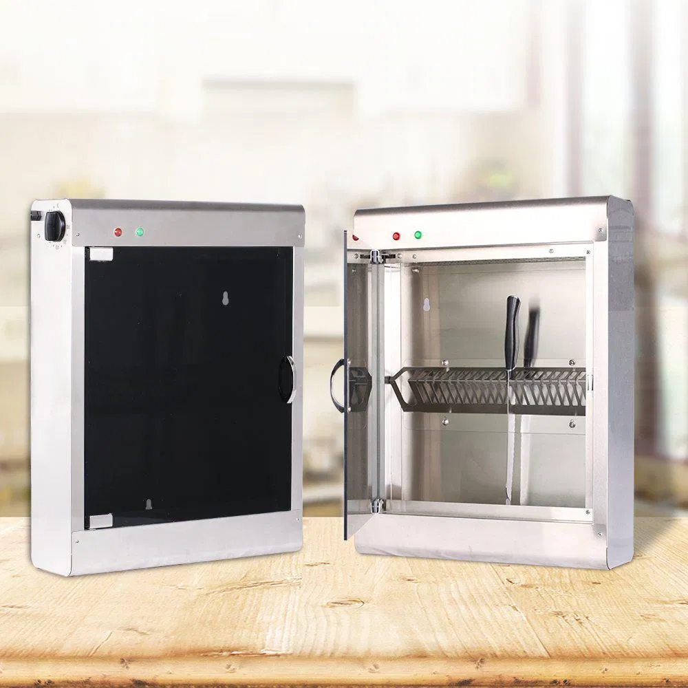 Heavybai Stainless Steel Knife UV Sterilizer Box Tableware Cabinet with Magentic Rack