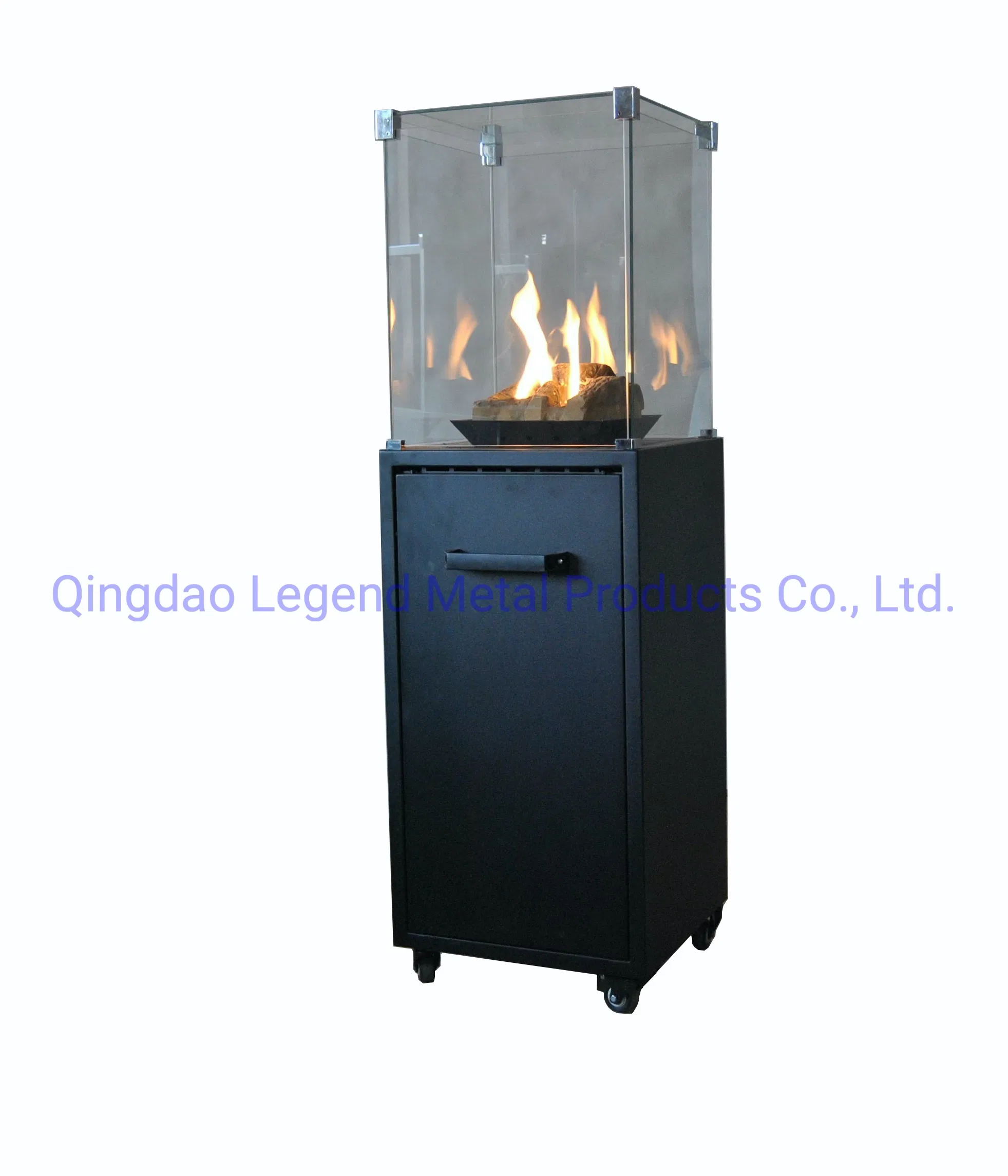 Beautiful Outdoor Fireplace with Ceramic Glass View Flame by LPG
