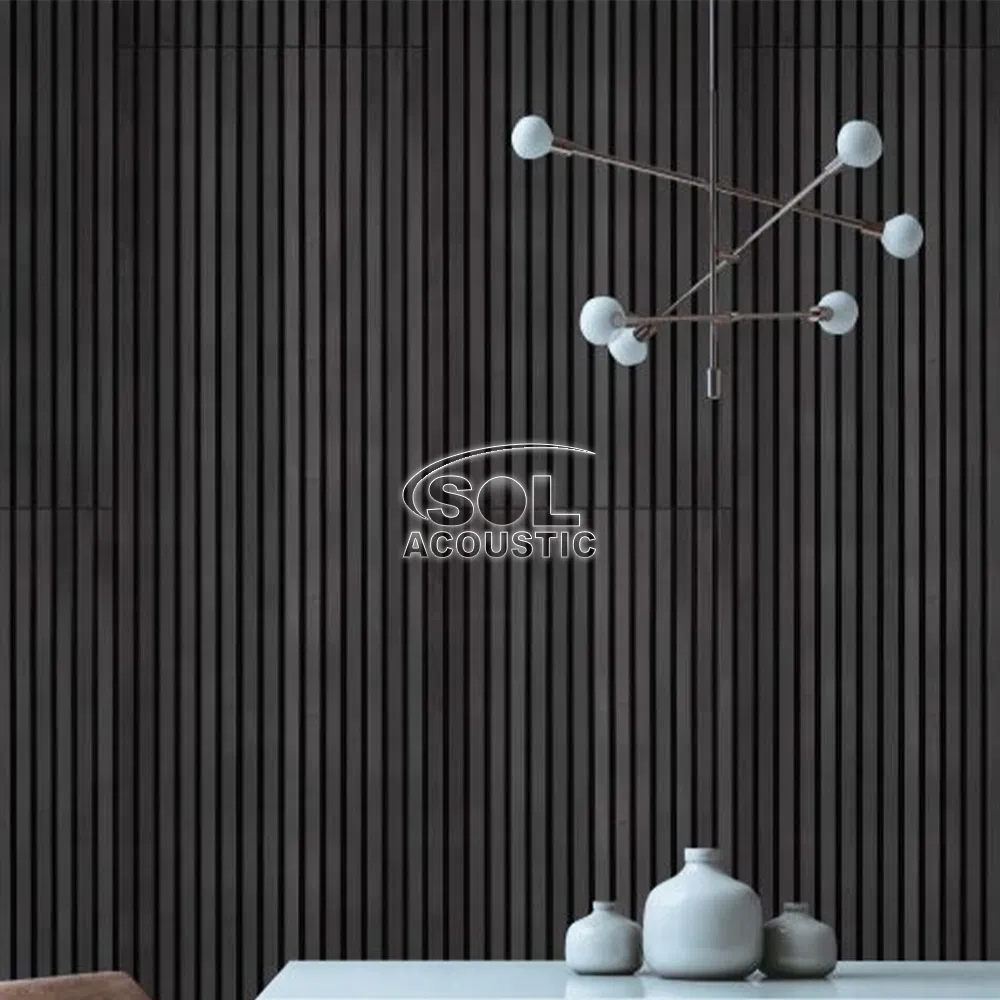 Sol Acoustic Soundproof Wall MDF Akupanel Wood Slatted Wall Felt Panels
