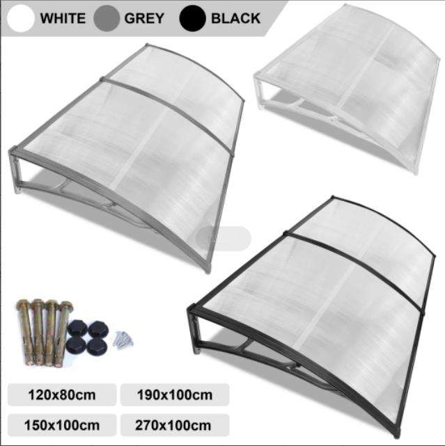 Outdoor Polycarbonate Window Awning/Canopy Front Door Canopy, Window Shades for Sale Canopy Awnings PC Coated Plastic Manual
