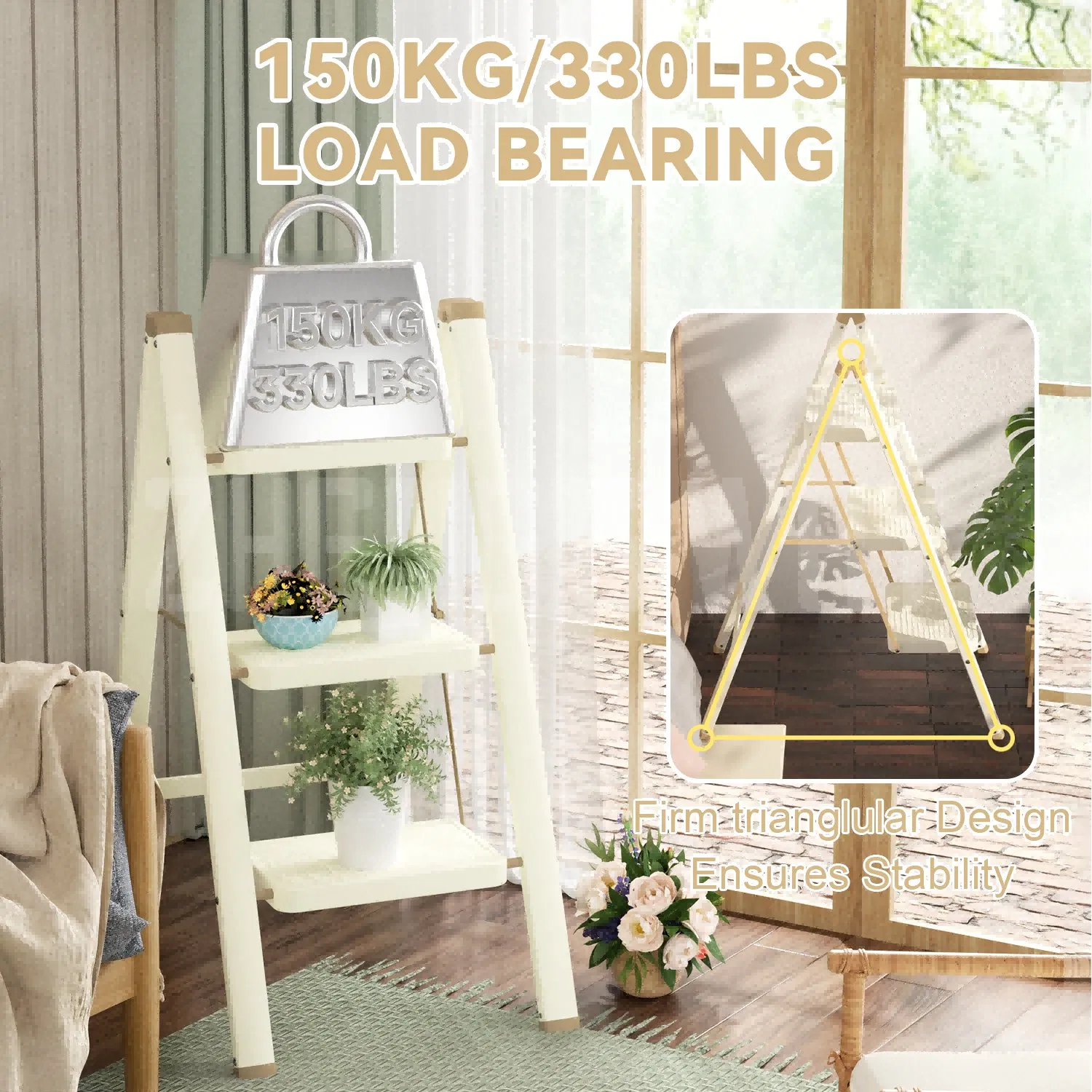 Zhengs Way Household Lightweight Portable Ladder with 3-5 Step Ladders