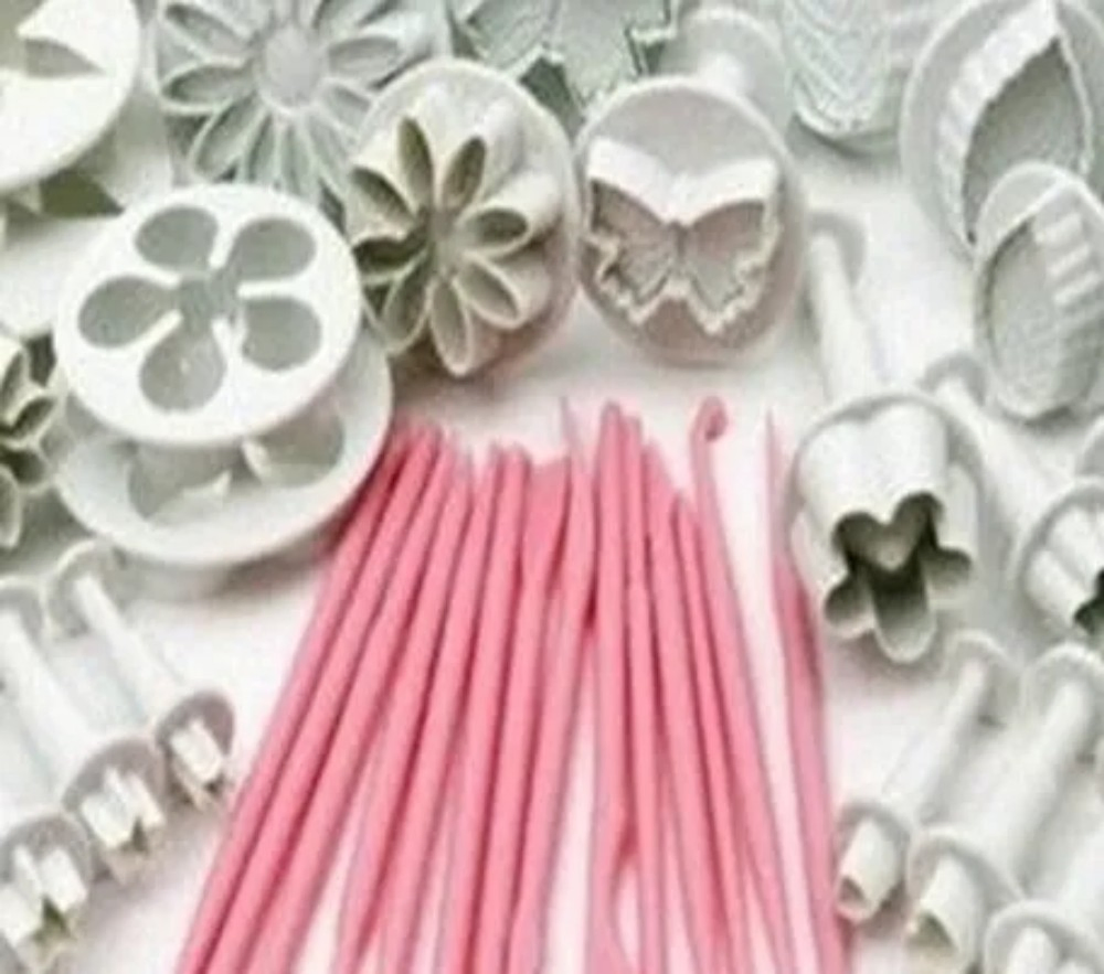 Smoother Embosser Molder Fondant Cake Cutter Mold Tool Set