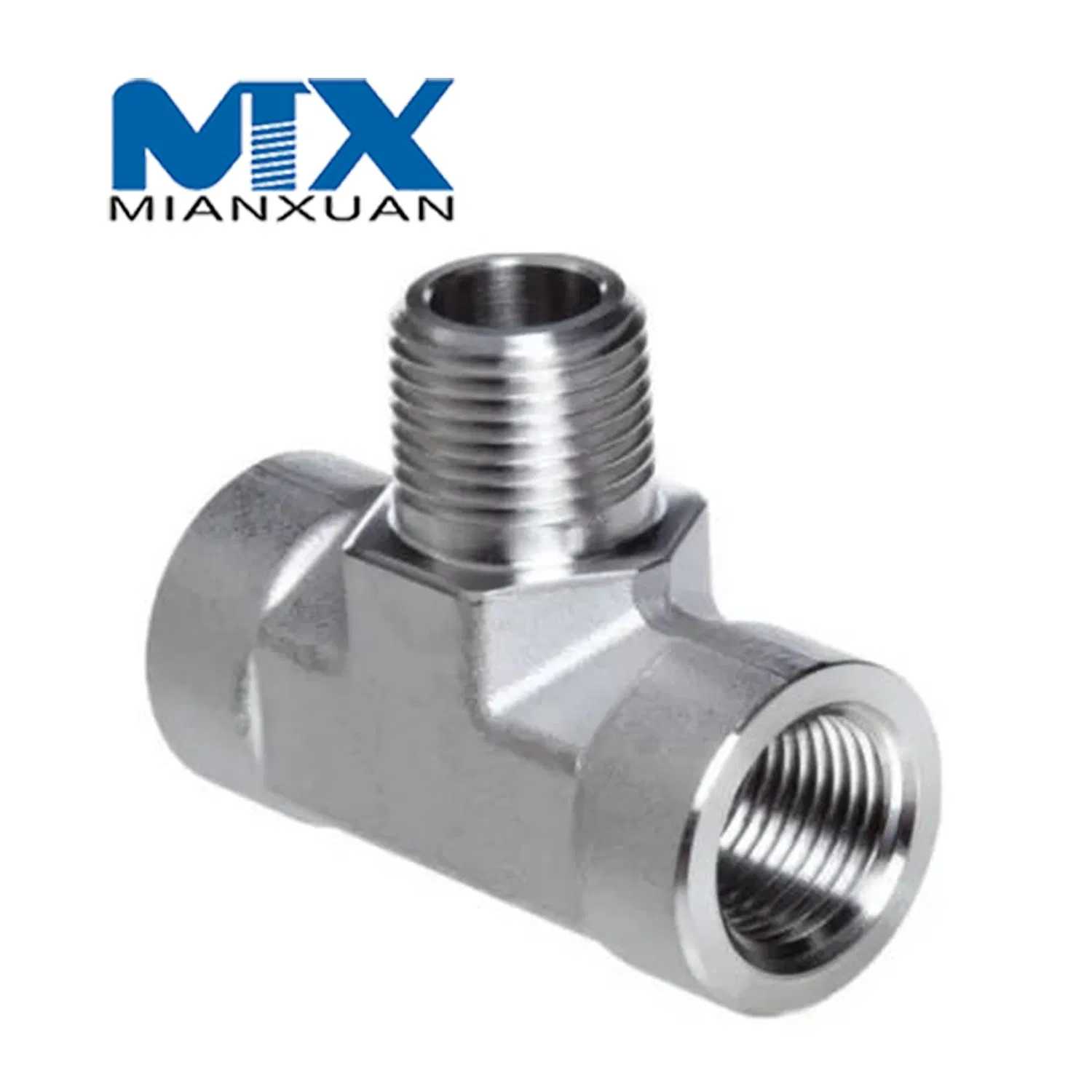 Stainless Steel Compression T Connector Straight Union Female Tee Fittings