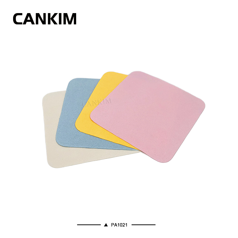 Customized Color Rounded Corners Small Polishing Cloth Microfiber Cleaning Cloths Silver Polishing Cloth Jewelry