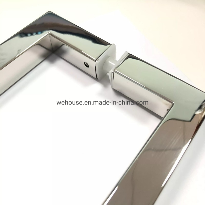 Commercial Brushed Satin Door Pull Finish Residential Rectangular Square Push-Pull Stainless Steel Lever Handle