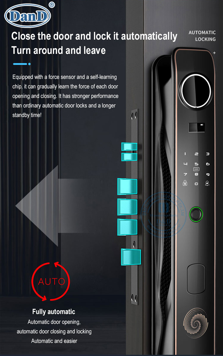 Intellige Safe High Technology Card Security System Biometric Hotel Safety Villa Fingerprint Keyless Passage Electronic Digital Home Camera Smart Door Lock