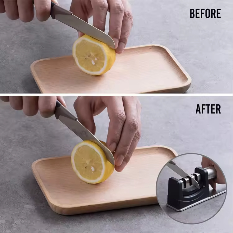 Newest Model Knife Sharpener 3 Stage Knife Sharpener Manual Knife Sharpener