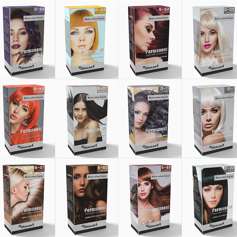 New Design Hair Dye Cream Kit Natural Hairstyle Color Silver Gray Permanent Hair Dye Professional Hair Color Cream