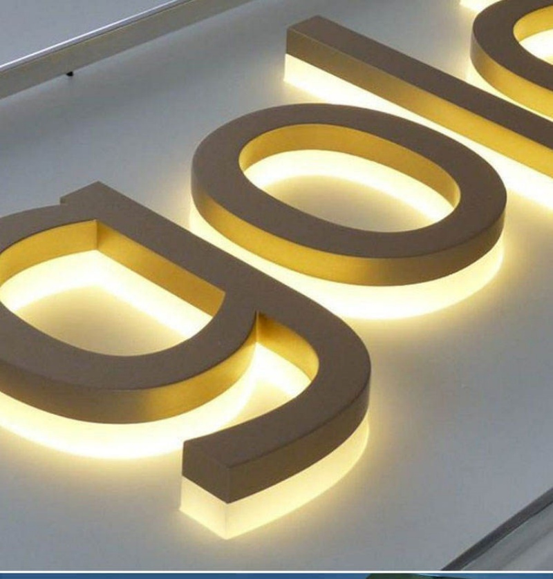 Business Logo LED Solid Acrylic Backlit Sign Outdoor Illuminated Signage