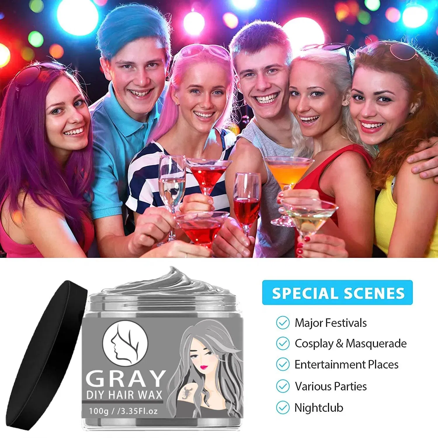 OEM Strong Hold Organic Hair Wax Pomade Gel Private Label Hair Color Wax Original Factory Private Label Customize