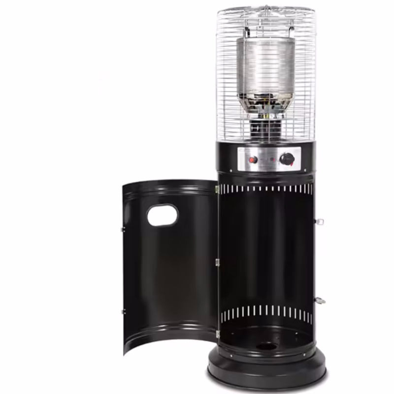 Outdoor 13kw Propane Butane Gas Heater Stand Glass Tube Round Short Gas Patio Heater