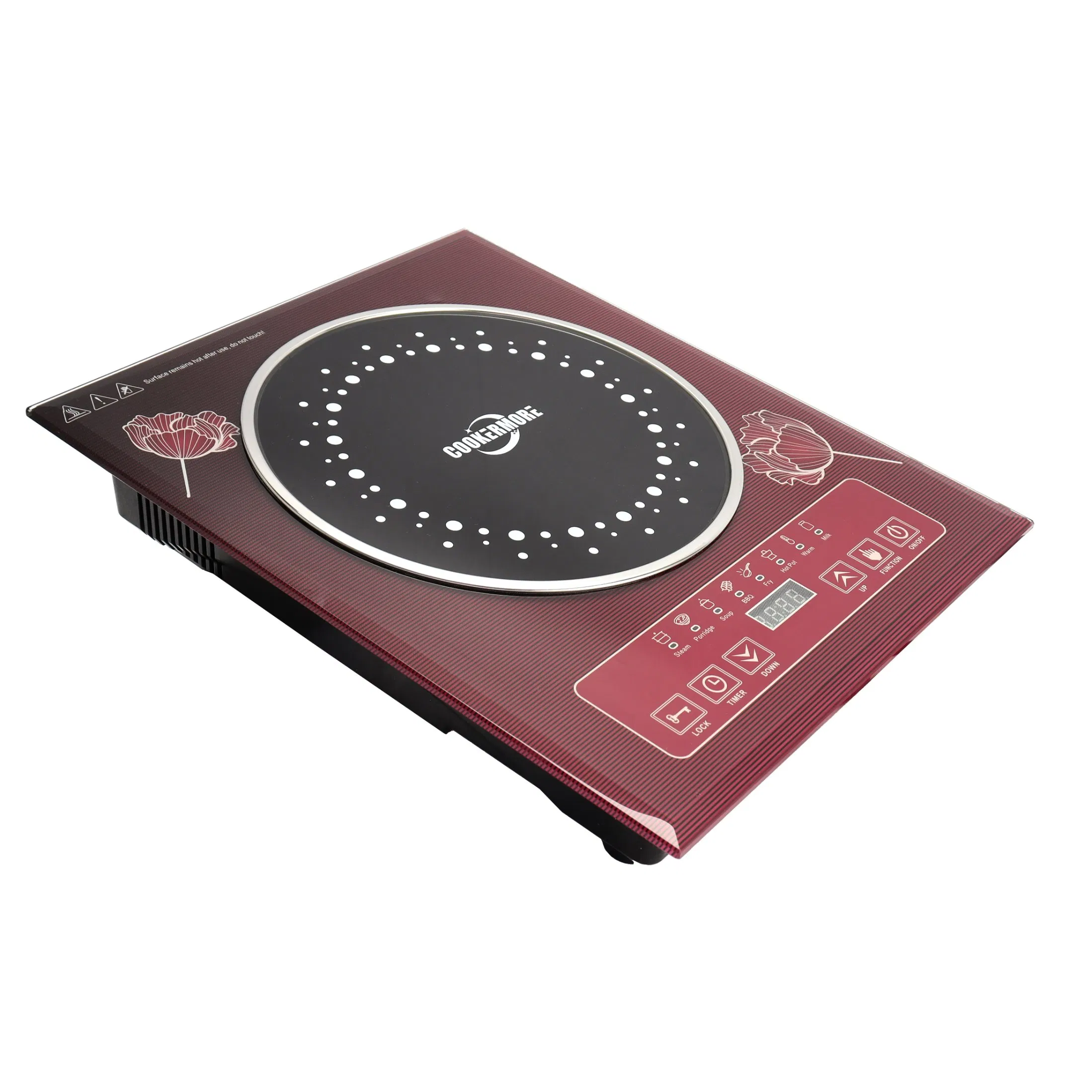 Glass Crystal Plate 2000watt Botton Control Induciton/Infrared Cooker