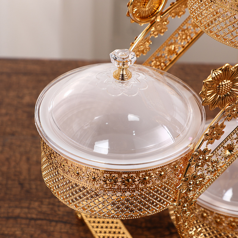 Gold Plated Nordic Fruit Storage for Home Living Room Tray