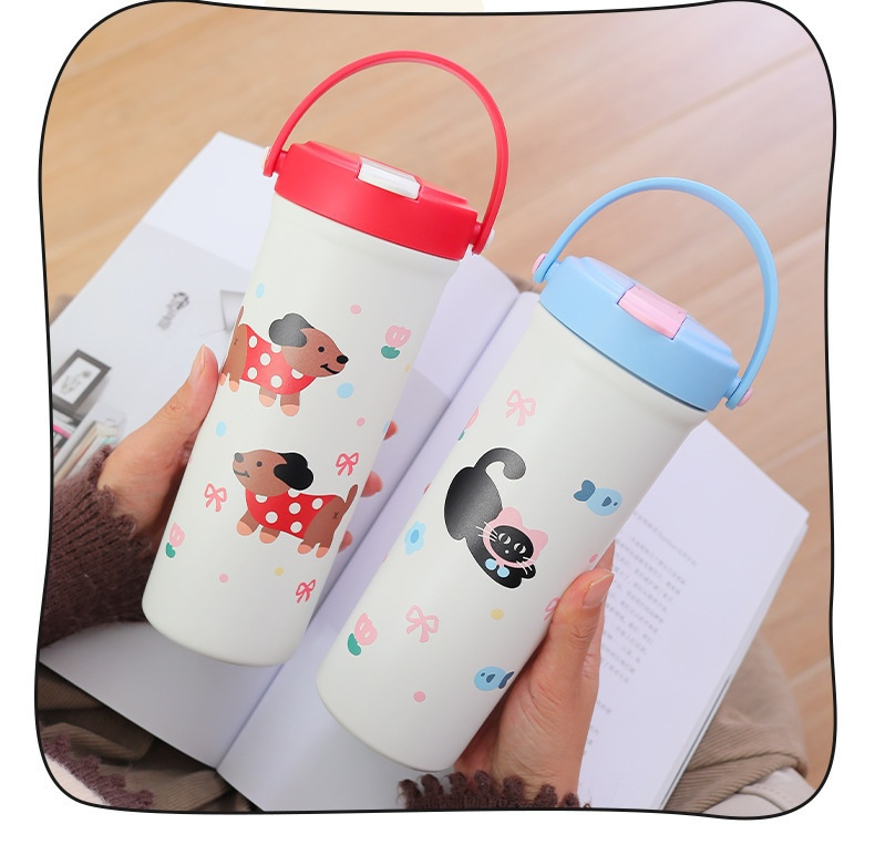 601ml700ml New Trendy Straw Insulated Cup Outdoor Car Cup Picnic Large-Capacity Cup