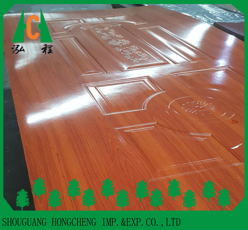 Classic Pattern High Glossy Melamine/Veneer Laminated Mould HDF Door Skin