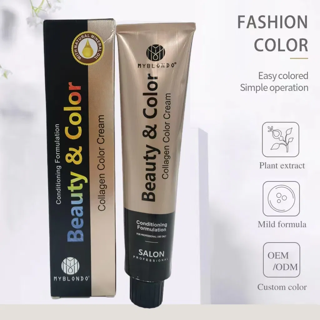 Professional Salon Private Label OEM Low Ammonia Permanent Hair Dye Hair Color Cream