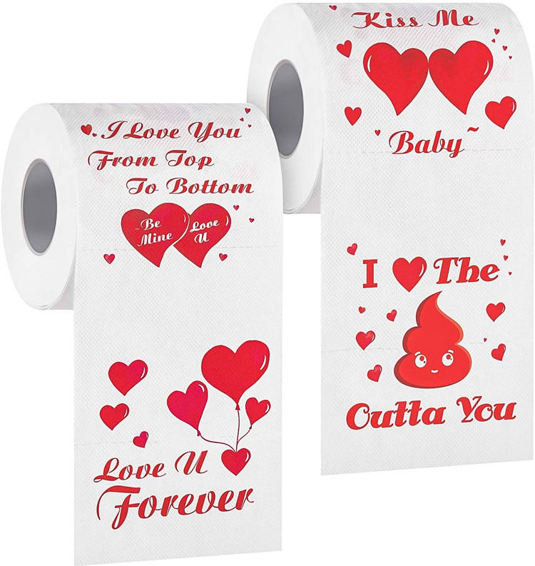 Funny Birthday Party Novelty Gift Merry Christmas Santa Claus Custom Printed Toilet Paper Roll
