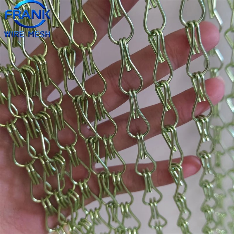 Brass Chain Link Curtain for High End Restaurant Ceiling Decor