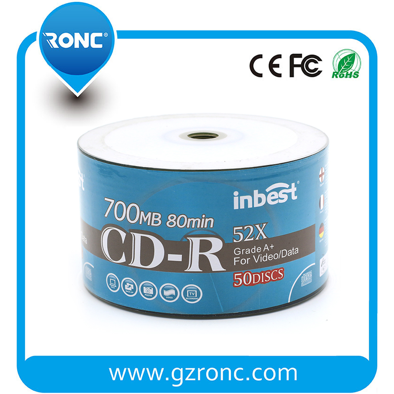 Чистые CD-R диски 700МБ 50 шт. с печатным слоем