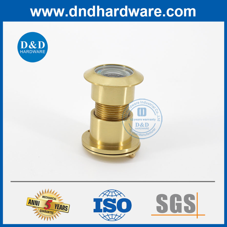Mirror Golden Zinc Alloy Large Door Peephole Viewer for Exterior Doors