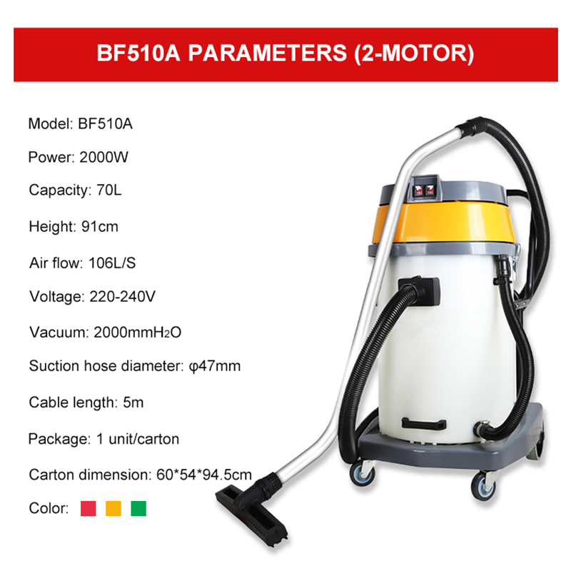 Hot Selling Wet/Dry Vacuum Cleaner/Cleaning Machine for Workshop with 70L Capacity