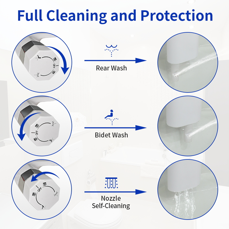 Water mixer Home Use Self Cleaning double Nozzle Sprayer bidet attachment