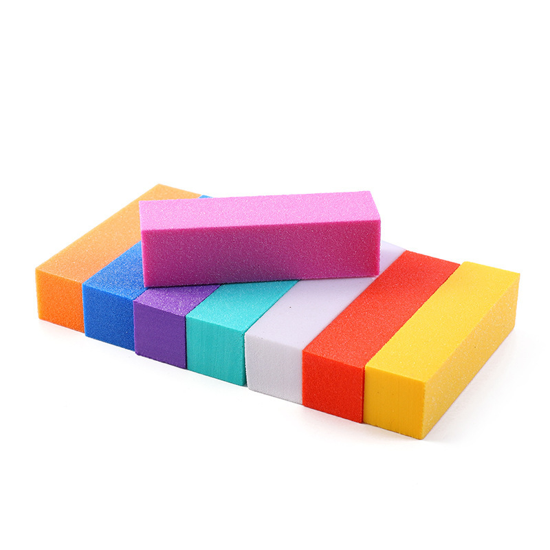 Colored Cubes Multi-Faceted Nail File Nail Sponge Buffer Block