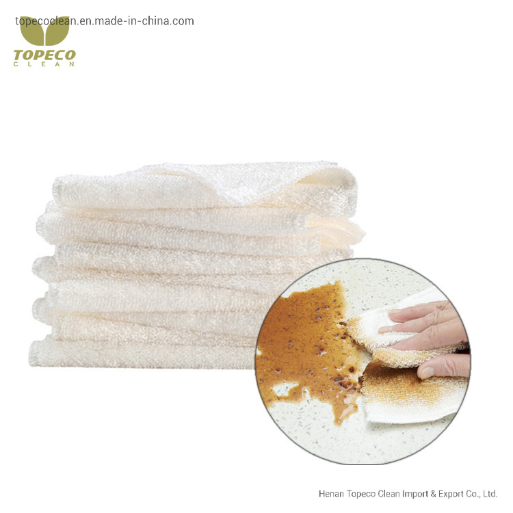 Topeco Antibacterial Kitchen Bamboo Fiber Dish Cloth Durable Cleaning Towel Customized Package