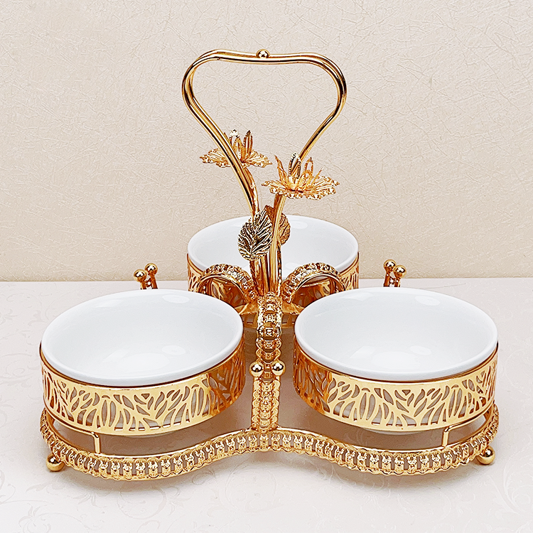 Designer Clear Lid Storage for Vintage Ceramic Dry Fruit Bowls
