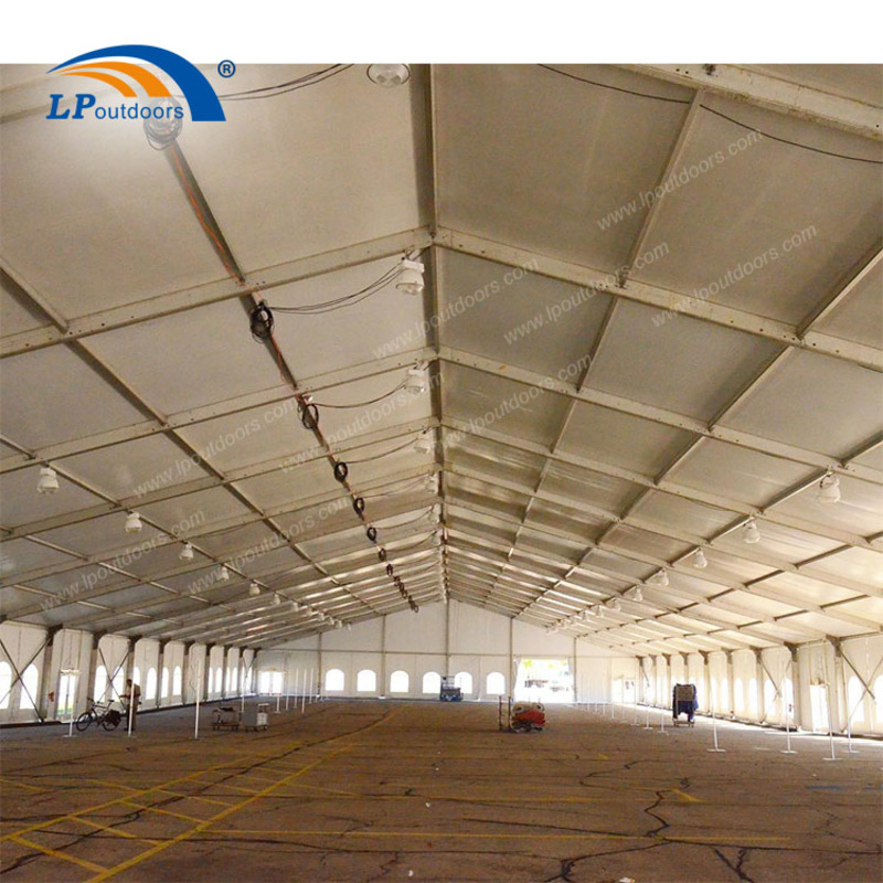 Weatherproof Clear-Span Aluminum Frame Storage Building Large-Scale Industrial Warehouse Tent