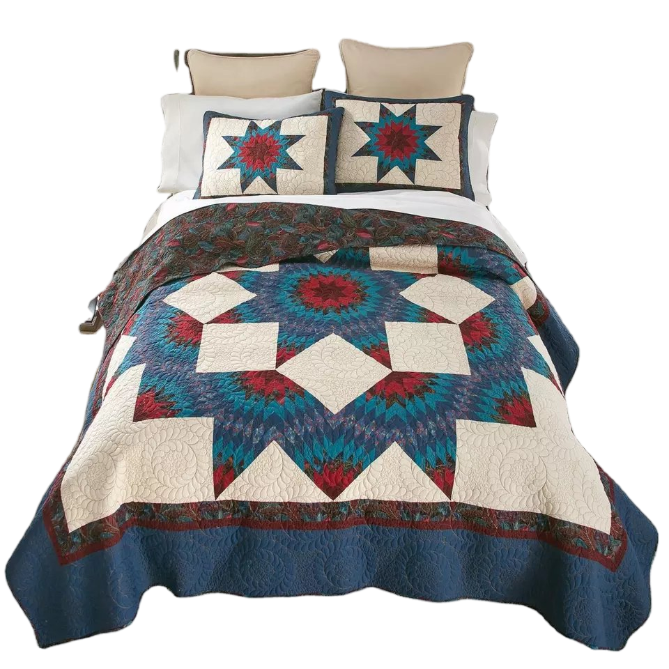 Russia Market Floral Printed 3PCS Bedspread