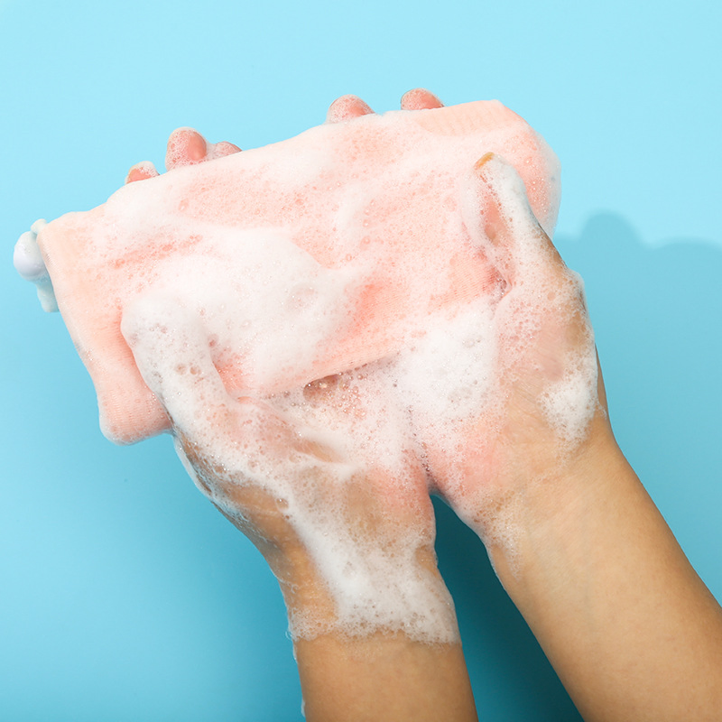 Bath Exfoliating Mesh Soap Pouch Saver Bag Bubble Foam Net