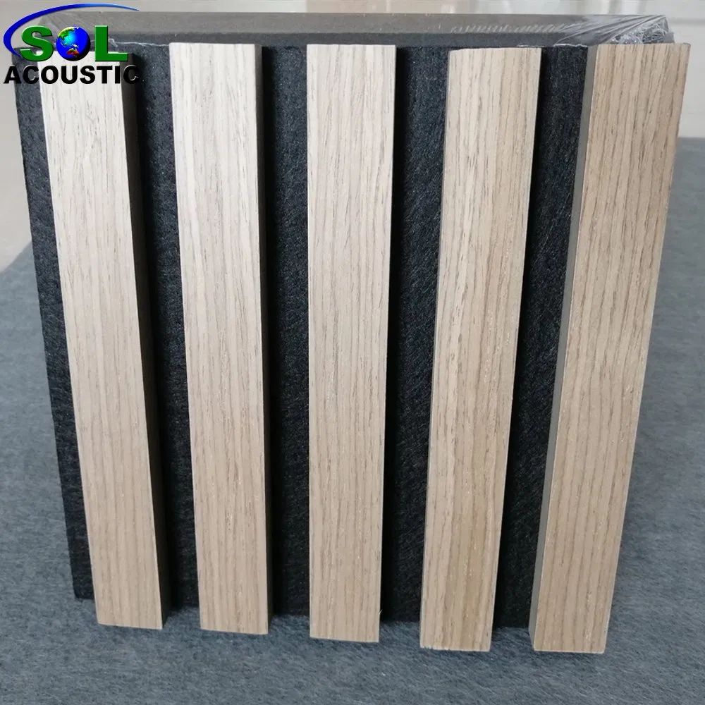 Sol Acoustic Soundproof Wall Foam Interior Decoration Wooden Slat Acoustic Panels