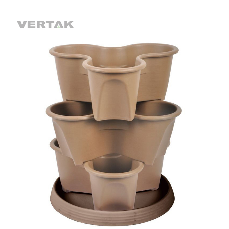 Sturdy Space Saving 4PCS Foldable Durable PP Flower/Plant Pot Portable Planter for Patio