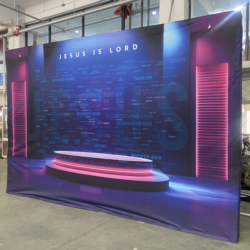 Aozhan Popular Trade Show Display Rack Pop-up Banner Stand for Advertising