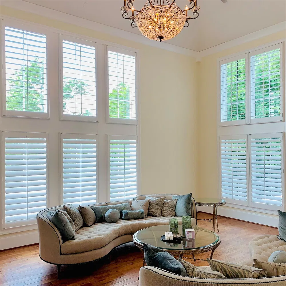 Top Arch 2023 Modern Design Wooden Plantation Shutters for Window