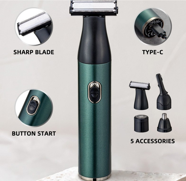 4 in 1 Electric Shaver for Women Ideal for Legs, Bikini Area, and Facial Hair Removal