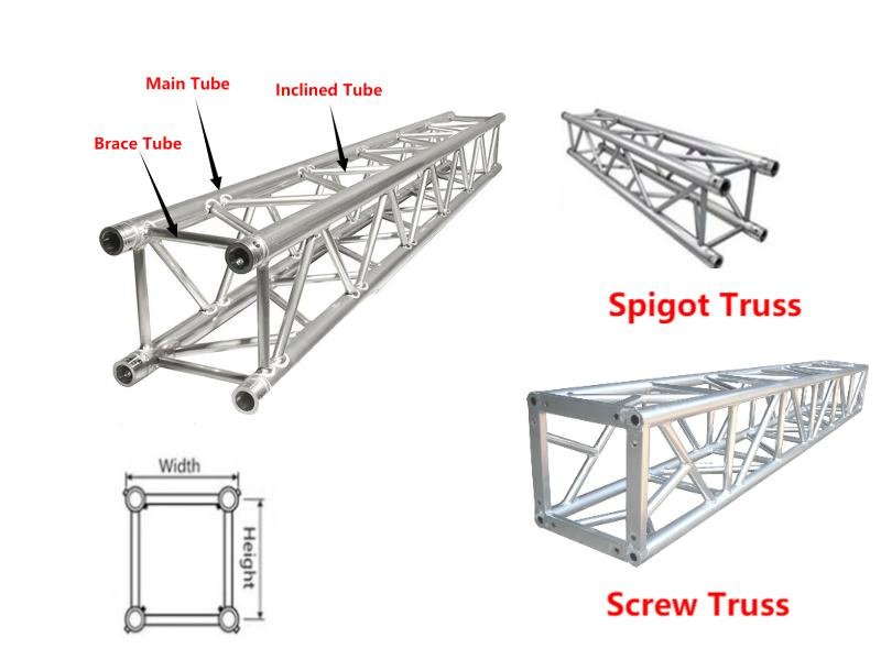 Hot Sale Music Concert Event DJ Lighting Aluminum Portable Stage Truss
