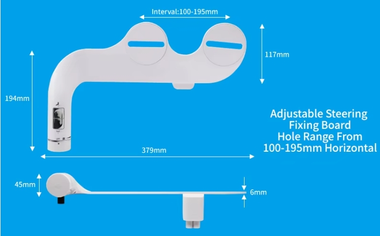 Cold Wate Rear Feminine Washing Non-Electric Ultra-Thin Bidets for Existing Toilets