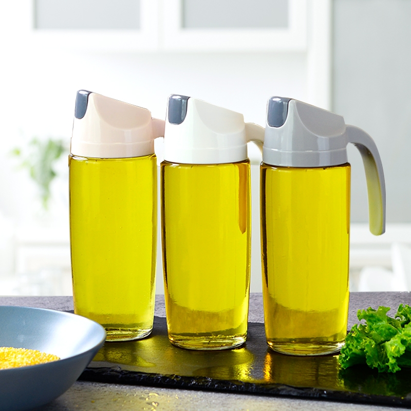 Factory Price Wholesale Empty Vinegar Glass with Spray Pourer Lid Olive Oil Bottle