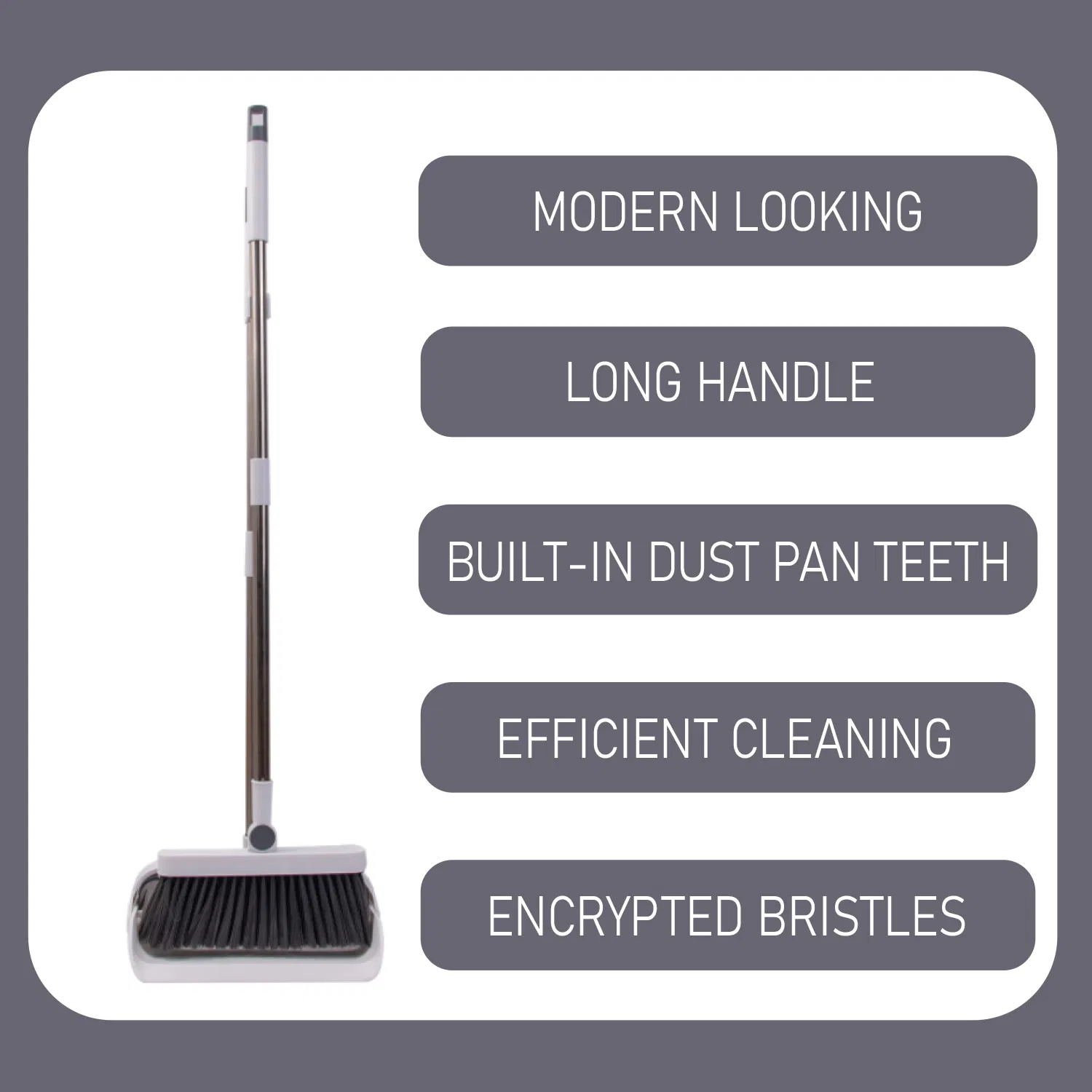 Home Lobby Clean Long Handle Plastic Broom and Dustpan Set for Floor Kitchen Cleaning