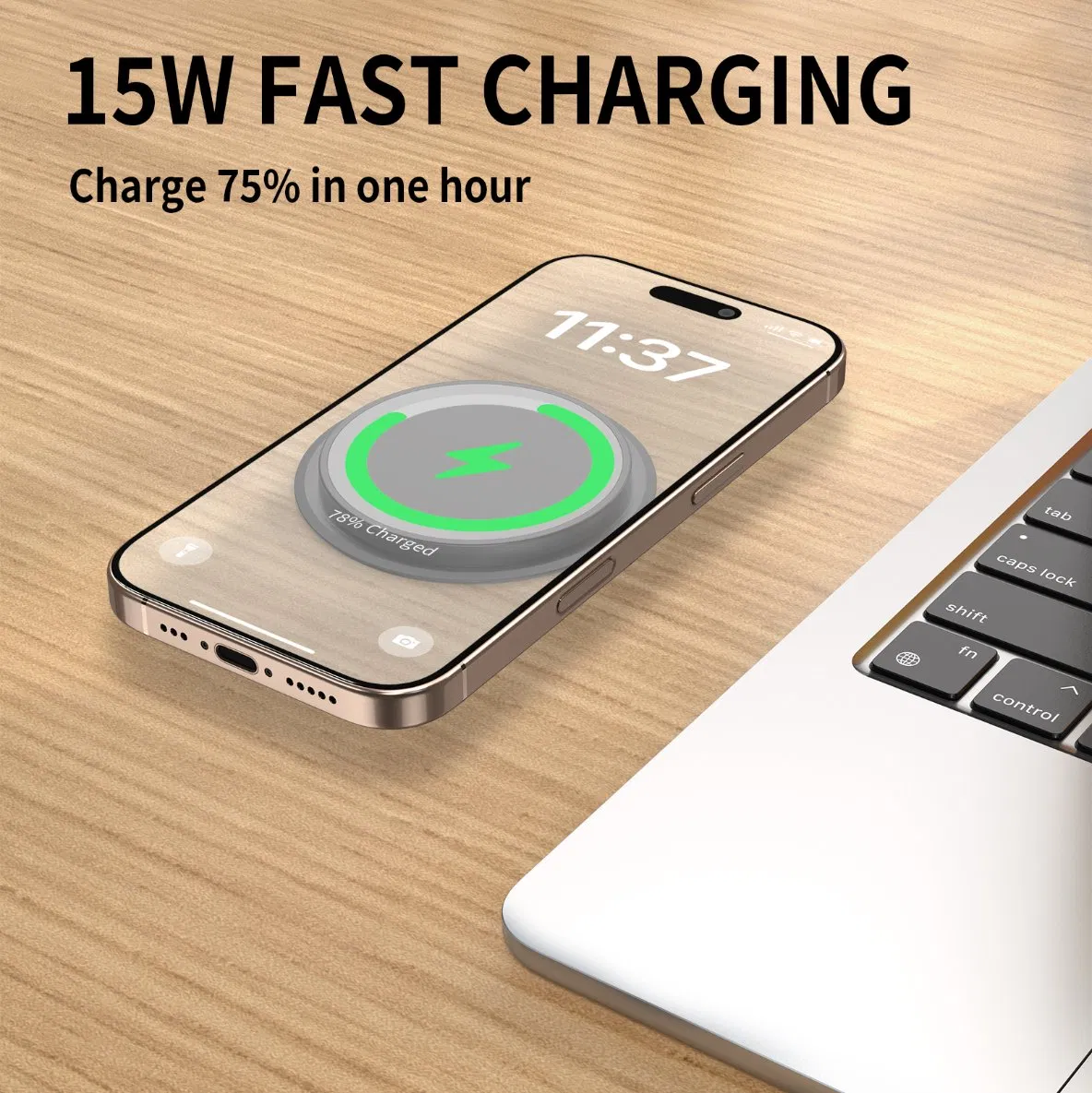 Магнитная беспроводная зарядка 15W Invisible Strong-Magnet