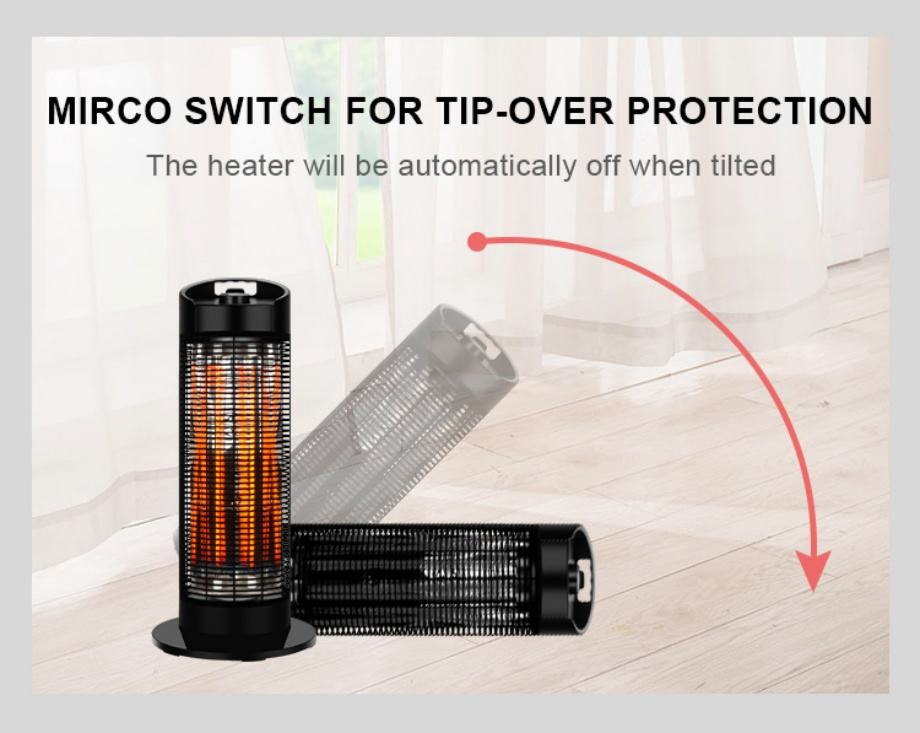 1200W Inner Rotating Ipx4 Water Proof Carbon Fiber Portable Infrared Heater