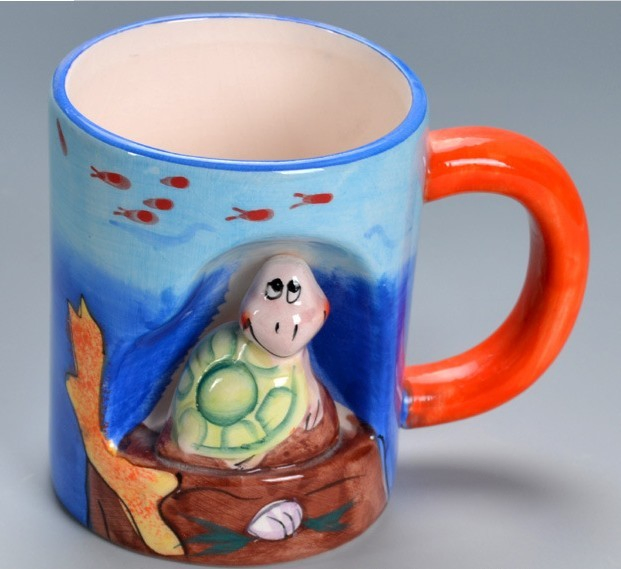 Creative 3D Stereoscopic Hand-Painted Cartoon Animal Ceramic Mug