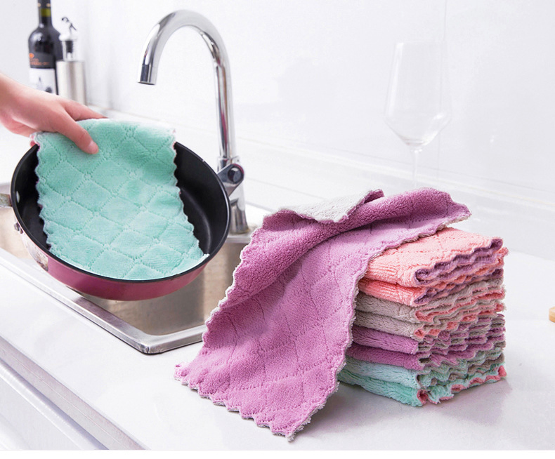 Heavy-Duty Microfiber Cleaning Cloth for Kitchen Customizable Sizes