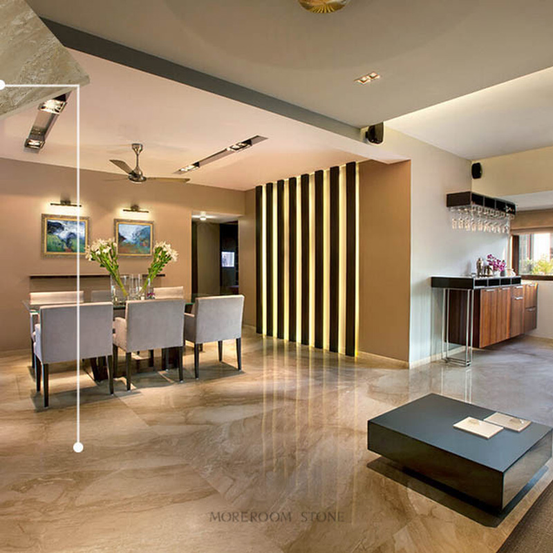 Cream Marble Stone Laminated Marble Porcelain Tile