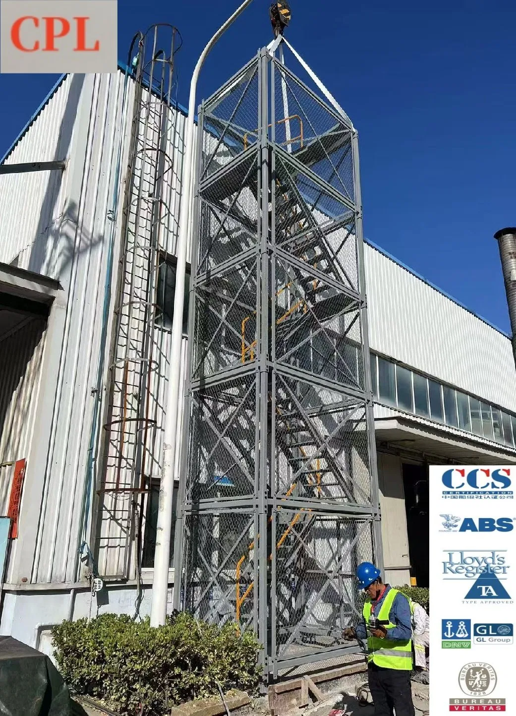 Bridge Subway Construction Pier Column Construction Steel Safety Ladder Cage