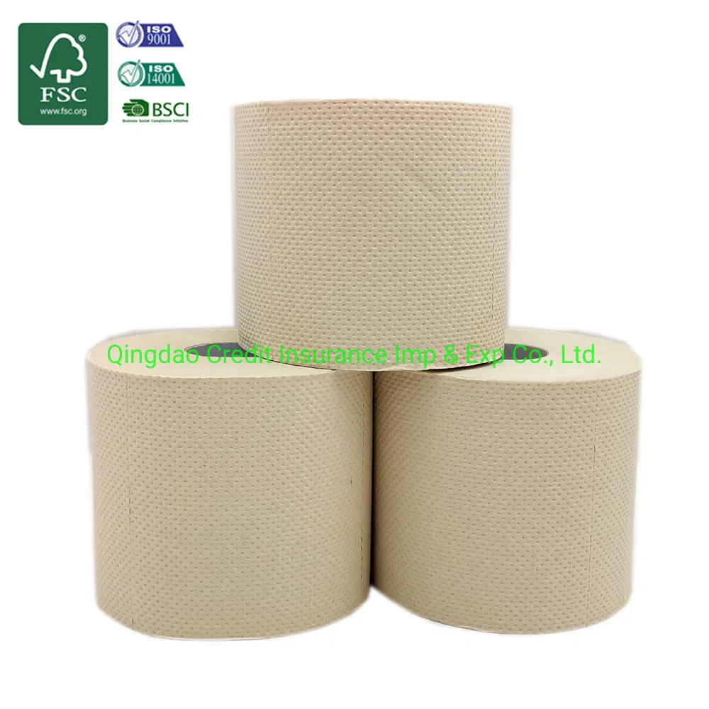 High Quality Bamboo Pulp Bleached White/Unbleached Natural Toilet Tissue Paper