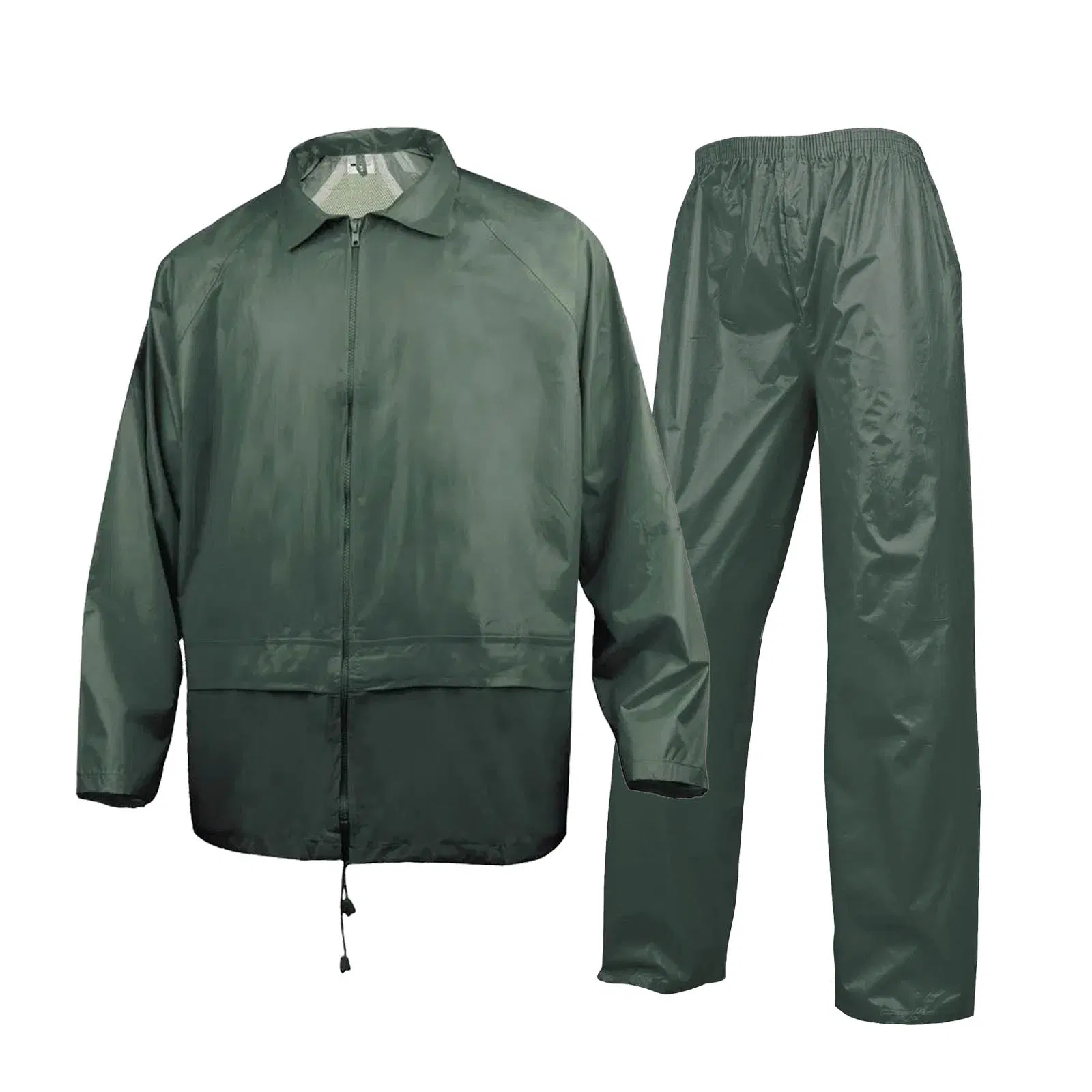 Industrial Safety Waterproof PVC Polyester Mesh-Liner Impermeable Rainsuit Workwear Raincoat