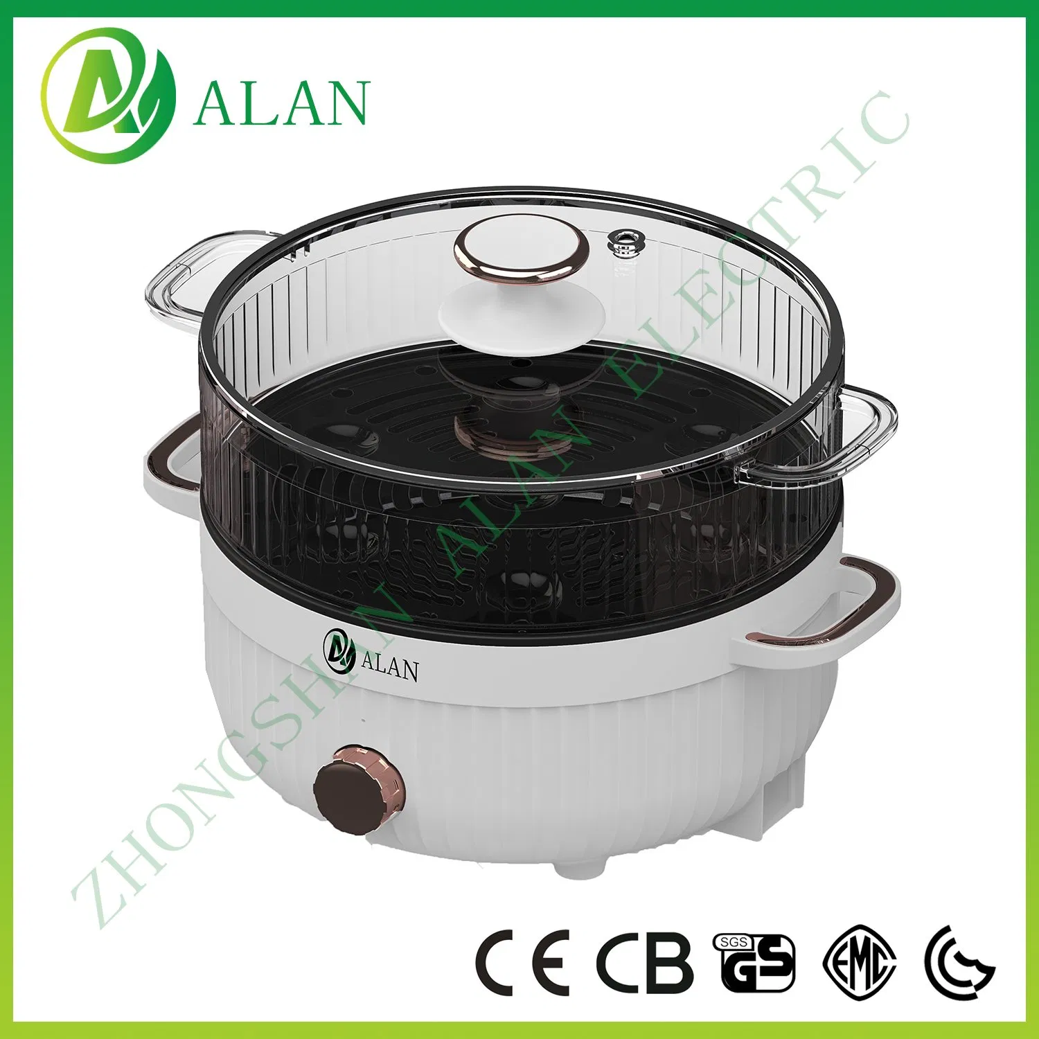 Multi Functional Electric Hot Pot / Frying Pan / Steaming Hotpot Multi Cooker